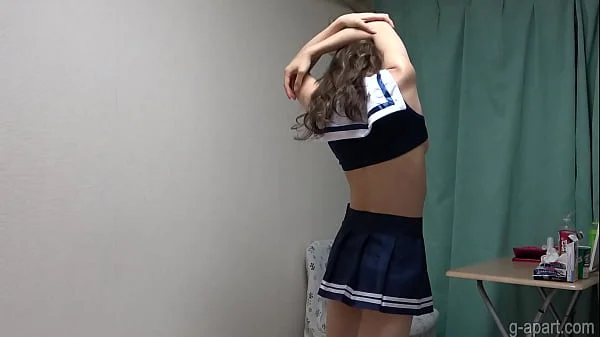 Japanese girl Hina Nanase Undressing Her Uniform