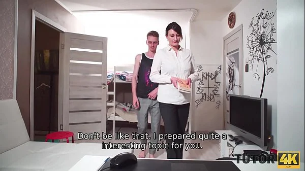 TUTOR4K. Teacher is fucked by depraved guy who needs no education but fucking