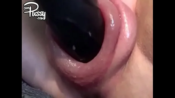 Crazy solo vid of a kinky chick with big swollen pussy