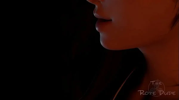 Lara Croft tied up and played with by Tifa [TheRopeDude]