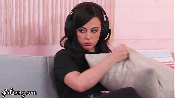 Girlsway Eliza Ibarra Gets Caught By Roommate Whitney Wright While Masturbating