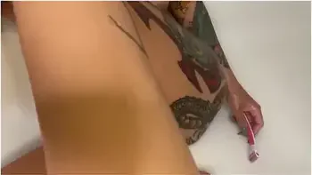 Darcy Diamond - Full Body Shower Shave.. Petite Brunette, Hairy Pussy, Hairy Legs, Hairy Armpits