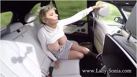 Big Boob Mature Lady Sonia Lets Her Tits Loose In The Car