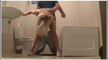 Morning Stepmother & Stepson Use The Toilet In The Same Time