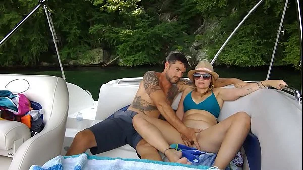 Hot sex on our boat. Almost caught