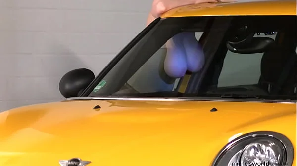 slave with big natural breasts in public