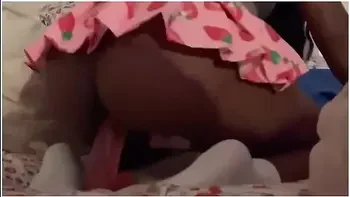 Tiny Black Teen 18+ Stuffs Tight Hole