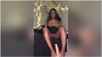 Milf Smokes & Jerks Dildo With Feet