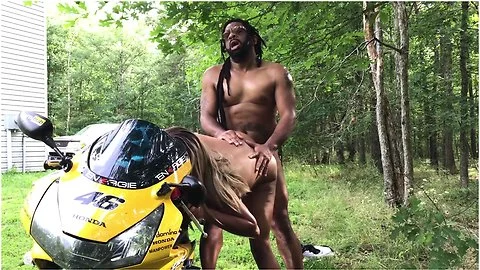 Don Whoe Bends Nina Rivera Over On His Crotch Rocket And Pounds Her Red Pussy Hard Outdoor Sex Black