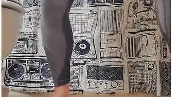 Horny And Desperately Wetting Gray Spandex