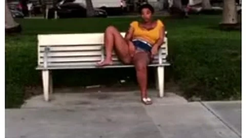 Touching On Herself Outside On South Beach