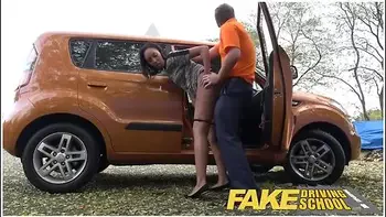 British Ebony Fucks Driving School Instructor Right