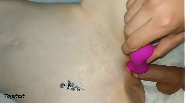 Clit Sucking Toy plus Dildo makes her crazy