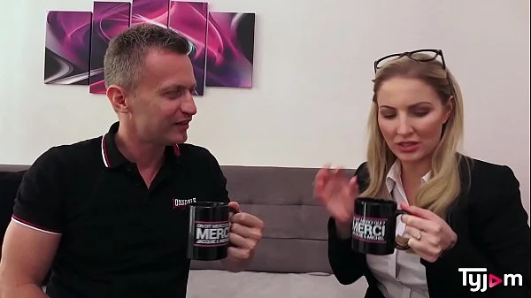 Hot blonde Georgie Lyall drinks some whiskey and get fucked hard