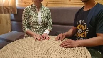 Stepmom Loses Pussy in Card Game - Desi Homemade 4K Punjabi Sex