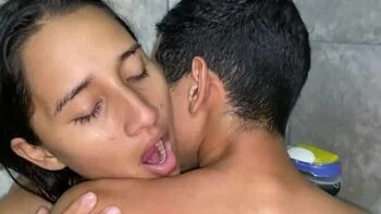 Stepbrother Milking Stepsister's Big Tits in Shower