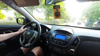 Stepmom Teases Step Son In Car With High Heels Morning Fuck