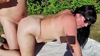 Falicha Karr Canadian MILF Teasing Outdoors Gets Messy Creampie