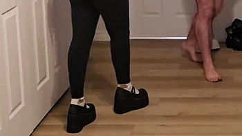 Homemade MILF Miss JJ Chose Intense Ballbusting & Obedient Slave Couple - Amateur Femdom in Glasses