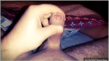 Amateur Dick Masturbation And Cum On His Girlfriend Boobs