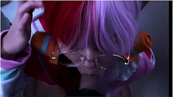 One Piece Diva Uta In Glasses Takes Him To A Virtual Space To Gokkun Blow His Dick