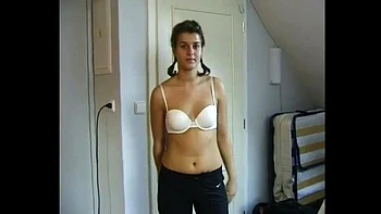 Amateur Teen Lenka First Time Porn Casting - 18 Year Old Brunette College Babe Strips Naked
