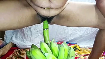 Indian Bhabhi Nomita Boudi Banana Insertion Pussy Fun Outdoor Doggy Style