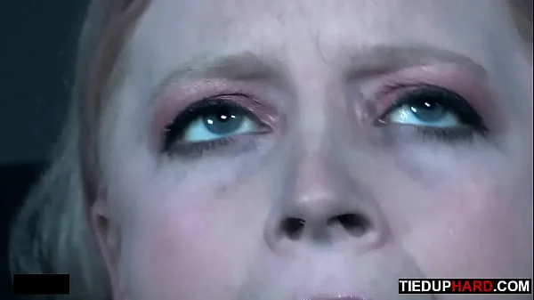 Petite BDSM slave gagged and caned by master