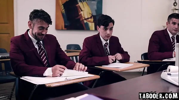 50 years old teacher Dee William put herself at odds with four of her students during a class and ends up being gangbanged by her students!