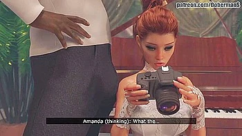 Amanda In A Beautiful White Dress Fucks With A Black Photographer At Her Wedding