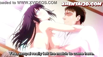 The man she likes is also trapped in the room with a man, and he is given a hand job and a blow job.