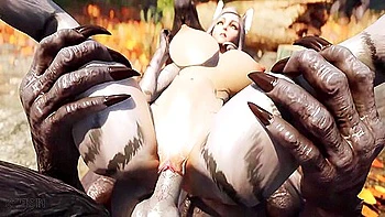 Juicy Cat Girl Fucked By A Crowd Of Werewolves 2