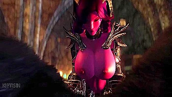 Demoness Has Fun With A Huge Horse Cock 2