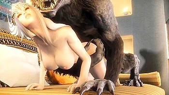 Skyrim - Imperial Playing With Her Werewolf