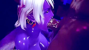 Deep Blacked Blowjob