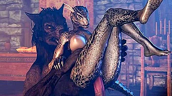 Argonian And Werewolf