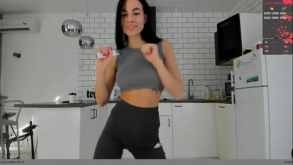sport girl show amazing body