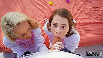 Two Bunnies Alice Merches And Sadie Hartz Share Huge Cock