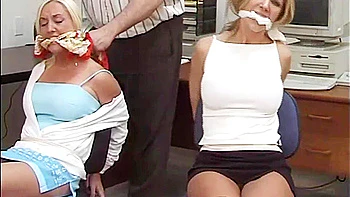 Gorgeous blonde secretaries