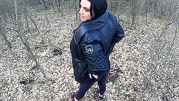 Blow-job In The Woods With My Husband Friend- Down-jacket Fetish 249 - Preview