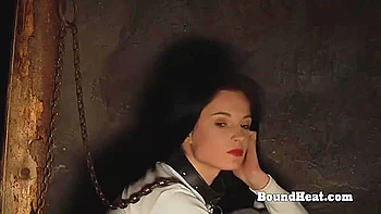 Tied Up Gagged Lesbian Slave Whipped By Merciless Madame