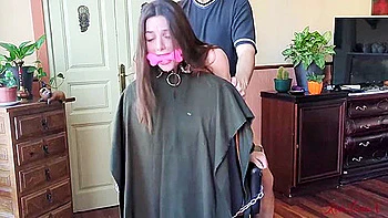 Sex Slave Handcuffed To A Chair Cums With A New Toy