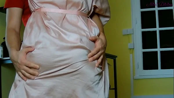 Big cumshot on big boobs of my stepmom after breakfast.