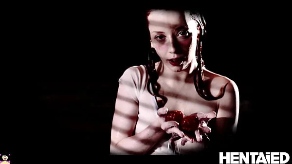 ALIEN INSIDE - Huge Black tentac1es deposit eggs inside of a tiny red head - Lottie Magne