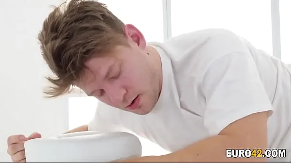 Slutty ebony waited so long for her massur's big cock