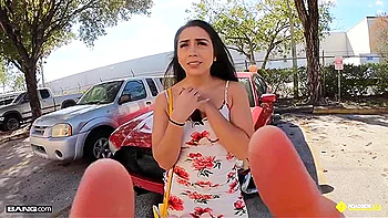 Roadside - Latina Fucks Her Car Mechanics Dick For A Favor