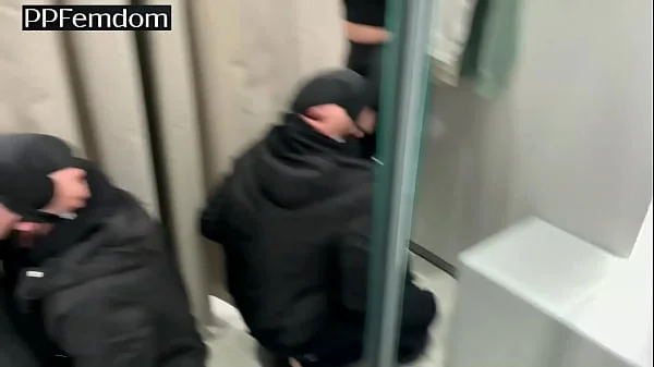 Public Pussy Worship and Ass Kissing In Leather Pants Femdom Petite Princesses