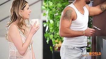 Cock Hungry Hottie Tempts The Window Cleaner Into No Strings Anal