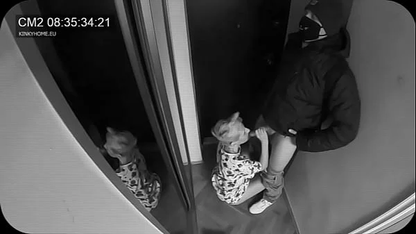 Wife sucked the postman while husband in the next door