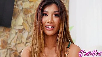 Return Of The Pint-sized Asian Spinner Featuring Clara Trinity With Treyy Vunt